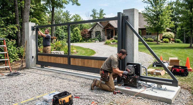 Motorized Gate Installation in Cary, NC